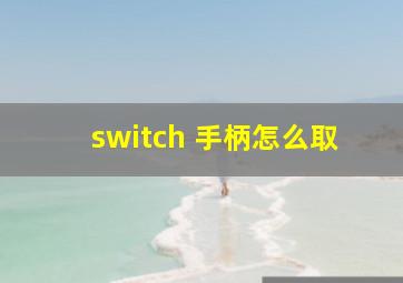 switch 手柄怎么取